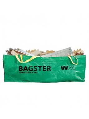 Bagster Dumpster In A Bag, Green, Holds Up To 3,300 Pounds, Spring Cleaning